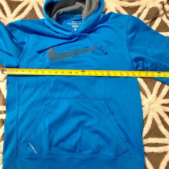 Nike Men Therma Fit Swoosh Pullover Hoodie Blue  Size: SMALL - Picture 4 of 6